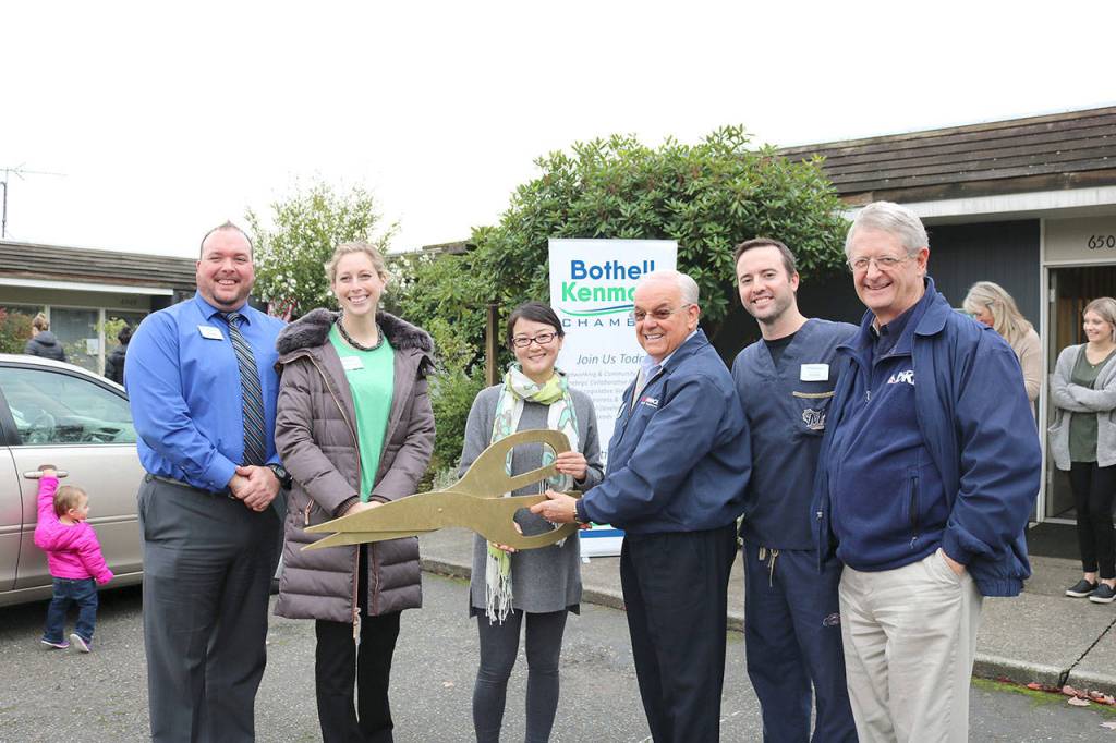 The Bothell-Kenmore Chamber of Commerce wished the business the best of luck. Stephanie Quiroz/staff photo.