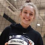 Taking the set and hammering the volleyball home