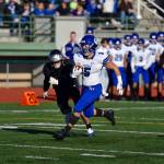 Bothells Christian Galvan runs the ball up field against Union. Courtesy of Greg Nelson