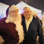 Santa smiles with Kenmore Mayor David Baker at the citys tree lighting festival on Dec. 1. Photo courtesy of the city of Kenmore