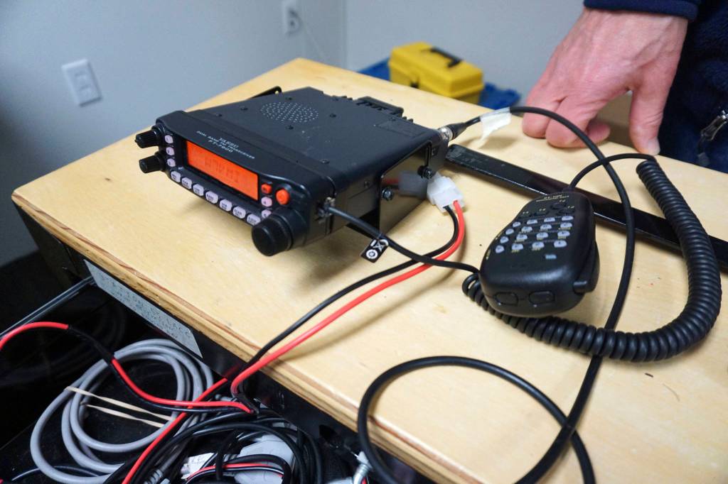 In the event of an earthquake, volunteer radio operators would relay information to the public through the webcasting station, Voice of Vashon. Photo by Melissa Hellmann