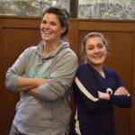 Providence Classical Christian School coach Lindsey Elliott, left, and junior Claire Lyshol. Photo courtesy of George Mould