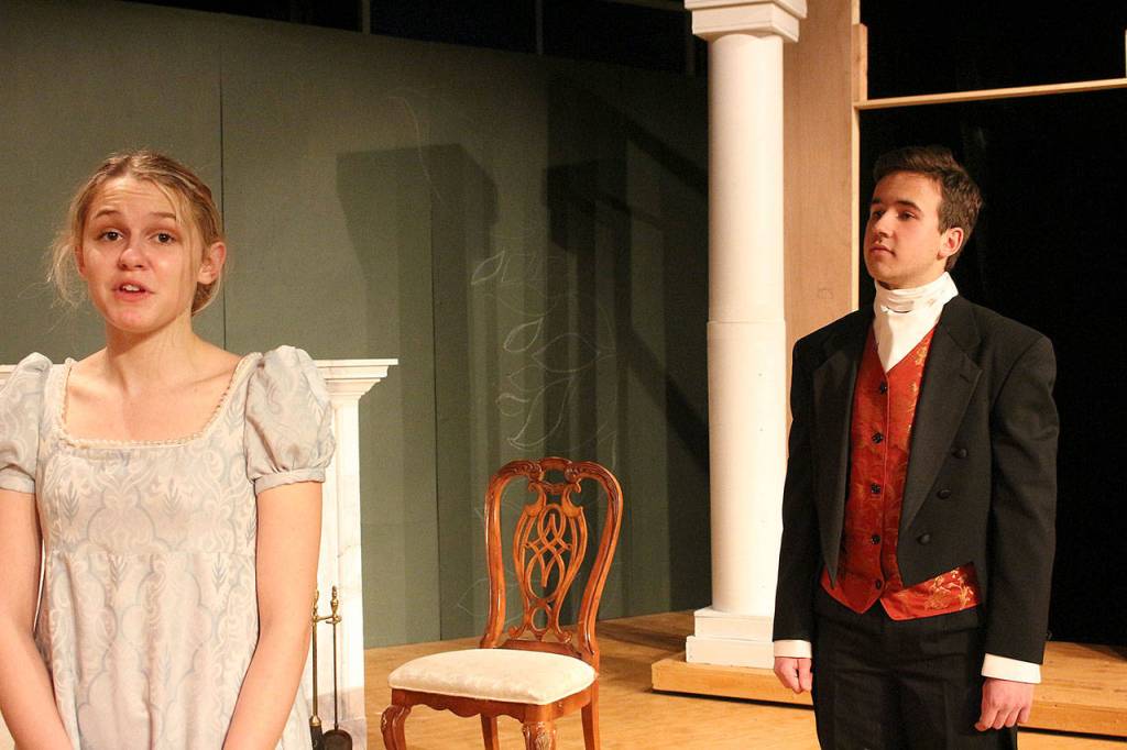 Both Held and Trott have been acting since early elementary school and say they are happy to play alongside each other in Pride and Prejudice. Madison Miller/staff photo.