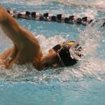 Inglemoors Noah Laird swims to sixth place in the 500 freestyle. Andy Nystrom / staff photo