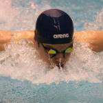 North Creek senior Brandon Stride blazes through the 200 individual medley on his way to first place at state. Andy Nystrom / staff photo