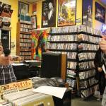 Brandon Yancey (Ron Hexagon) lip syncs to Out of the Races and Onto the Tracks by The Rapture with Thomas Carson (Trees and Flowers). Madison Miller / staff photo