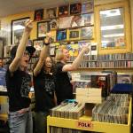 Rose Haskell, Meilani Eyre and Alex Palmer cheer on as Mister Blank performs. Madison Miller / staff photo