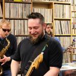 Frank Smith, Kyle Lever and James Sweazea of Mister Blank perform Go Doctor at Vortex. Madison Miller / staff photo