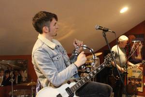 Madison Miller / staff photo                                Michael Henrichsen performs Cars by Gary Numan at Galts Mukilteo home.