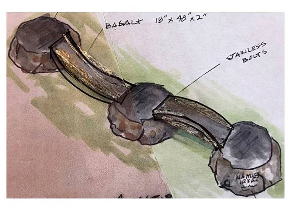A rendering of the Legends Bench that is to be installed June 2. Courtesy photo