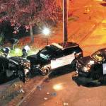 After a high-speed chase, sheriffs deputies rammed Nickolas Peters truck off the road east of Lynnwood, then pinned it against some bushes. Peters was shot and killed shortly later. (Campiche Arnold)