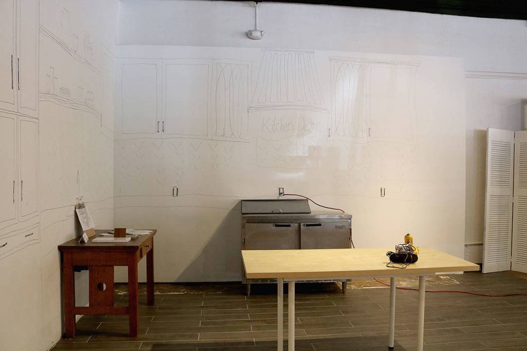 First & Main Design Market is building a kitchen for future shows and events during after hours. Stephanie Quiroz/staff photo