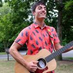 Jaeden Luke sings in Stipek Park on Aug. 29. Madison Miller/staff photo