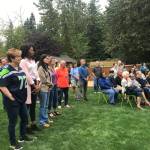 Photos by Samantha Pak/staff photo                                People from throughout the Eastside gather at the International Friends School in Bellevue for the launch of Eastside for All.