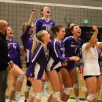 North Creek won its second consecutive 4A KingCo volleyball tournament championship on Nov. 5 with a 25-12, 23-25, 25-16, 25-13 victory over Mount Si at Skyline High. Andy Nystrom/ staff photo