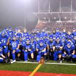 Bothells football team gathers after Saturdays 4A state football loss to Camas in the title game at Mount Tahoma Stadium in Tacoma. Photo courtesy of Greg Nelson