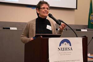 Sue Freeman was recognized as the human services champion of the year by the North Urban Human Services Alliance (NUHSA) at the organizations annual awards program held on Dec. 3. Photo courtesy of Michael Powell