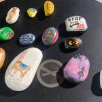 Mitchell Atencio/staff photo                                 A display of some of Cynthia Bemis painted rock collection, in Lynnwood, on Feb. 20.