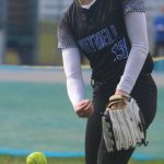 Bothell Highs Katie Fodge fires away at practice on March 12. Andy Nystrom/staff photo