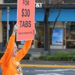 Tim Eyman get in some last minute campaigning for I-976 in downtown Bellevue on the afternoon of Nov. 5, 2019. File photo