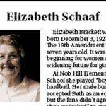 Elizabeth Schaaf.