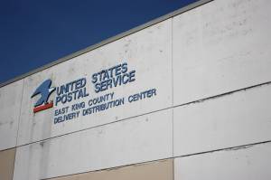 East DDC building front where postal workers held an informational picket (photo credit: Cameron Sheppard)