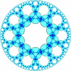 Hyberbolic Honeycomb by Henry Segerman and Roice Nelson.