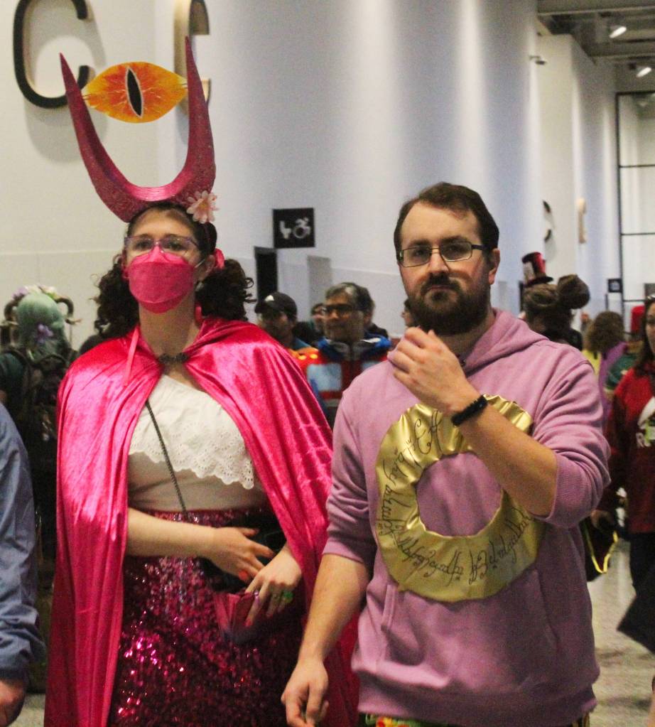 A pink-themed Eye of Sauron and The One Ring from The Lord of the Ring series made an appearance amongst the cosplayers at ECCC 2024. Photo by Bailey Jo Josie/Sound Publishing