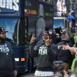 Super Bowl MVP Kenneth Walker III poses with fans. Photos by Ben Ray / Sound Publishing